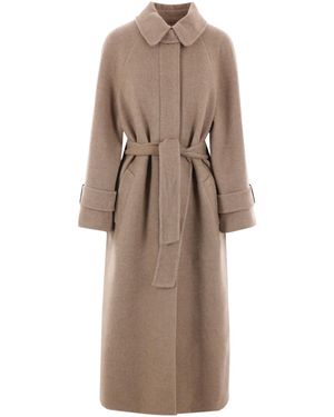 Brunello Cucinelli Herringbone Coat - Natural