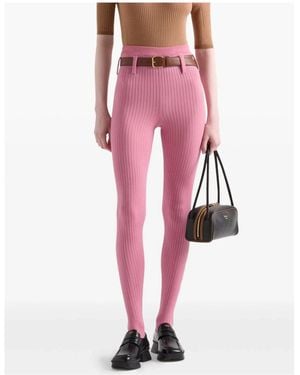 パンツ [PRADA] RIBBED KNIT LEGGINGS Women's Prada Leggings | Lyst