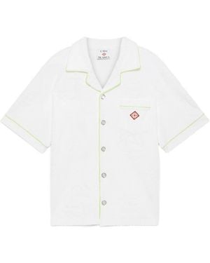 CASABLANCA Towelling Monogram Shirt - White
