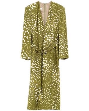 Dries Van Noten Long-Sleeved Dress - Green