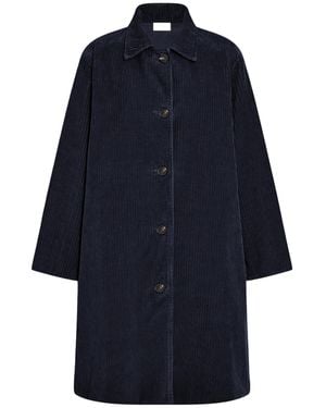 The Row Long-Sleeved Coat - Blue