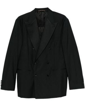 Canali Long-Sleeved Suit Jacket - Black