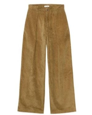 JW Anderson Jw Anderson Single Pleat Corduroy Trousers - Natural