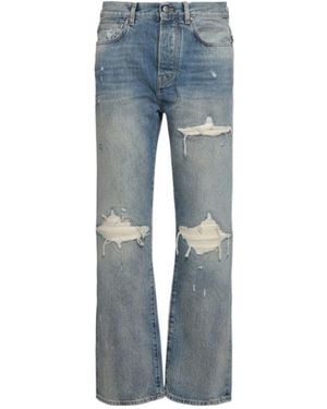 Amiri Suede Straight Mx1 Jeans - Blue