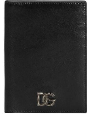 Dolce & Gabbana Logo Plaque Wallet - Black