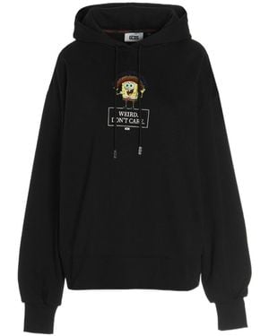 Gcds X Spongebob Graphic Printed Drawstring Hoodie - Black