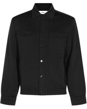 Lardini Button-Up Shirt Jacket - Black