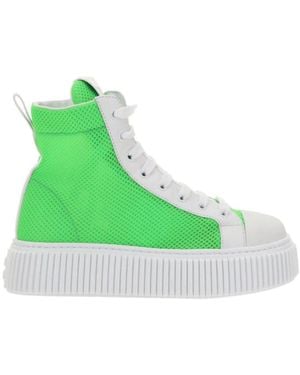 ■MiuMiu■ Logo Patch High Top Sneakers Green 5T727DF0051ABK Miu Miu High-top sneakers for Women | Online Sale up to 38