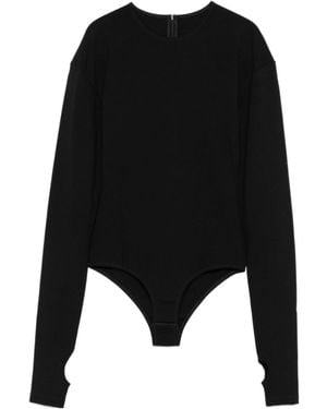 MM6 by Maison Margiela Long-Sleeve Bodysuit - Black