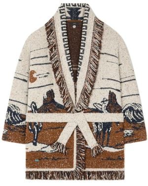 Alanui Riding The Waves Belted Cardigan - Natural
