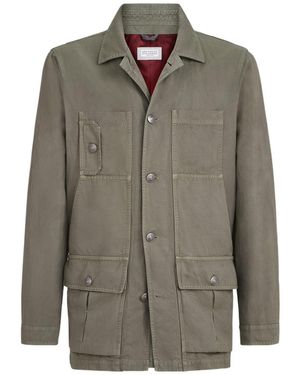 Brunello Cucinelli Cotton And Linen Canvas Outerwear Jacket - Green
