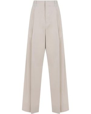 Bottega Veneta Pleated Detail Tailored Trousers - White