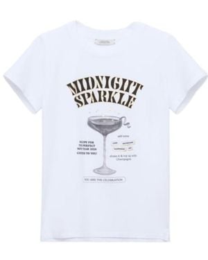 Dorothee Schumacher Midnight Sparkle Printed Short-Sleeve T-Shirt - White