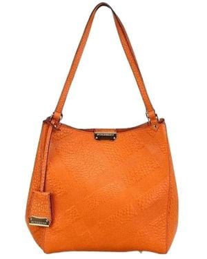Burberry Logo Handbag - Orange