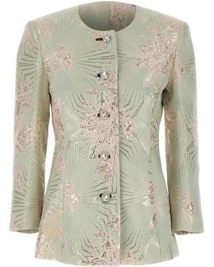 JACQUES WEI Long Sleeve Casual Jacket - Multicolour