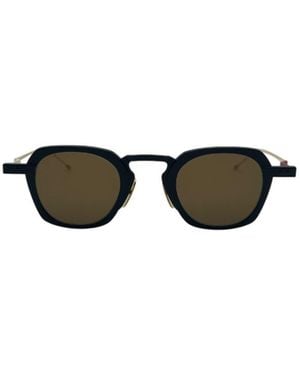 Thom Browne Colourblock Sunglasses - Green