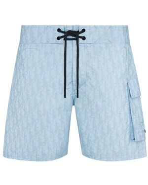 Dior Oblique Swim Shorts - Blue