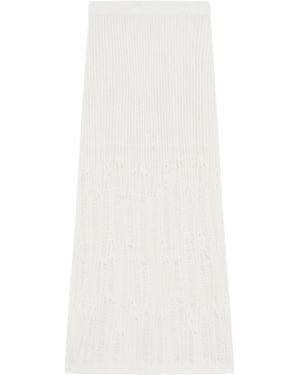 IRO Long Loose-Knit Skirt - White