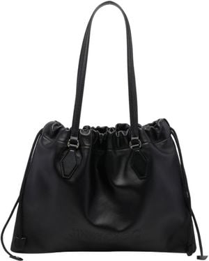 Jimmy Choo Medium Leather Tote Bag - Black
