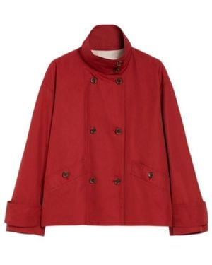 iBlues A-Line Trench Coat - Red