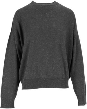 Peserico Long-Sleeve Knit Top - Gray