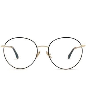 Victoria Beckham Round-Frame Two-Tone Glasses - White