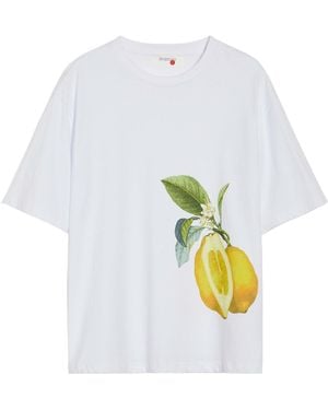 Sportmax Graphic Printed Crewneck T-Shirt - White