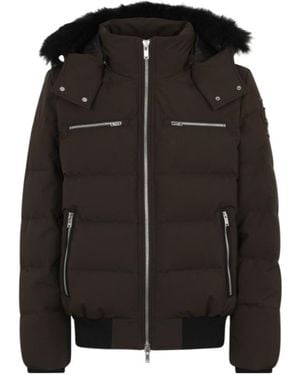 Moose Knuckles Long-Sleeved Down Jacket - Black
