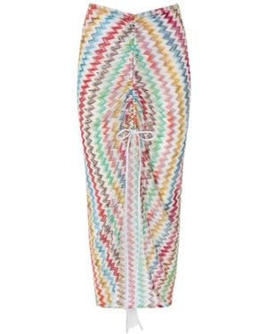 Missoni Pleated Midi Skirt - White