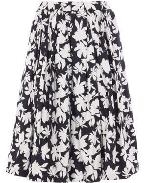 Comme des Garçons All-Over Floral Printed Skirt - White