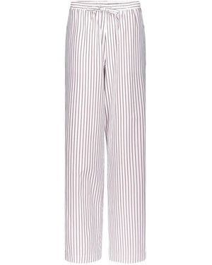 Loulou de Saison Cisco Striped Wide-Leg Trousers - White