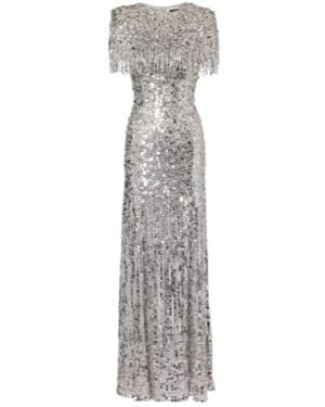 Jenny Packham Eugenie Sequined Gown - Gray
