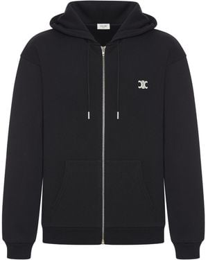 Celine Triomphe Hoodie in Black for Men | Lyst