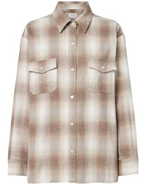 Citizens of Humanity Plaid Cotton Flannel Shirt - Natural