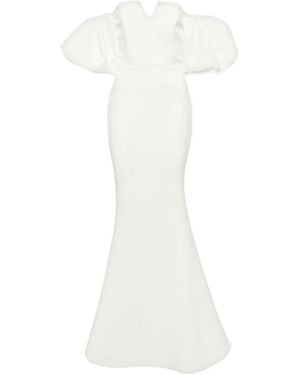 Rebecca Vallance Bridal Genevieve Off-Shoulder Crepe Gown - White