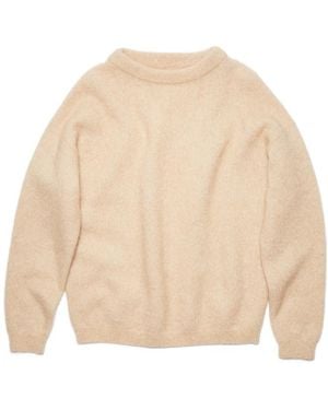Acne Studios Crew-Neck Knitted Sweater - Natural