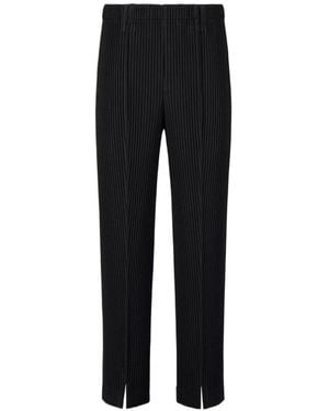 Homme Plissé Issey Miyake Homme Plissé Issey Miyake Tailored Pleats Trousers - Black