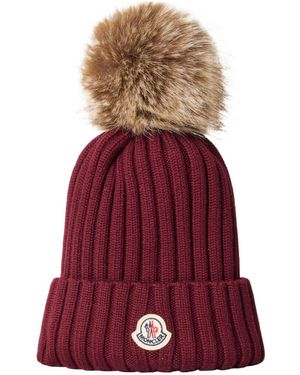 Moncler Fashion Pom Pom Hat - Red