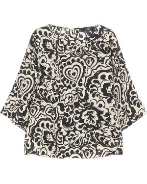 Weekend by Maxmara Silk Twill Blouse - Black