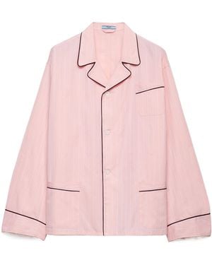 Prada Long-Sleeved Button-Up Shirt - Pink