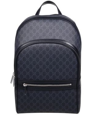 Gucci Monogram Zip Pocket Backpack - Blue