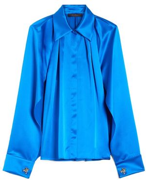 Max Mara Pianoforte Salice Cut-Out Shirt - Blue