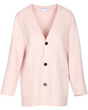 Bottega Veneta V-Neck Buttoned Cardigan - Pink