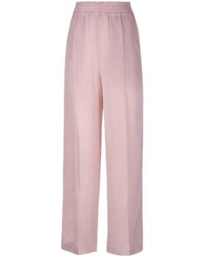 Victoria Beckham Front Creased Casual Trousers - Pink