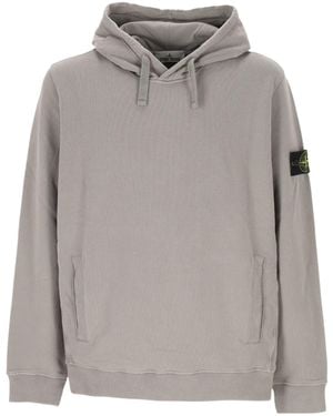 Stone Island Drawstring Hooded Sweatshirt - Grey