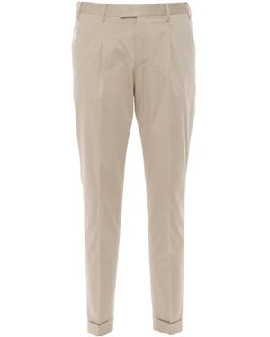 PT01 Pt Torino Turn-Up Hem Pants - Natural