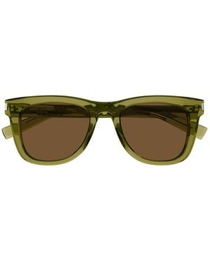 Saint Laurent Eyewear Square Frame Sunglasses - Green