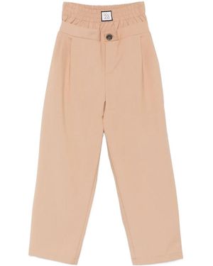 Douuod Pleat-Detail Pants - Natural