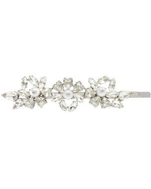 Simone Rocha Heart-Shaped Flower Hair Clip - White