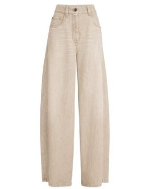 Brunello Cucinelli Mid-Waisted Wide-Leg Jeans - White